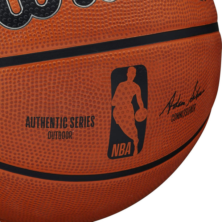 Wilson NBA Authentic Series Outdoor Ball WTB7300XB, Unisex, Basketball, Orange/Black, 5