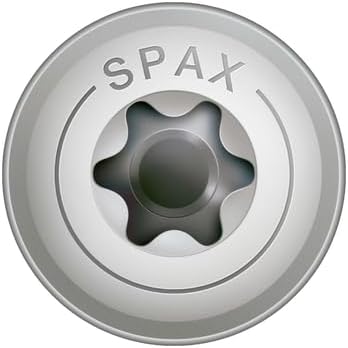 SPAX Holzbauschraube aus Edelstahl rostfrei A2, 6,0 x 80 mm, 100 Stück, T-STAR plus, Tellerkopf, Tei