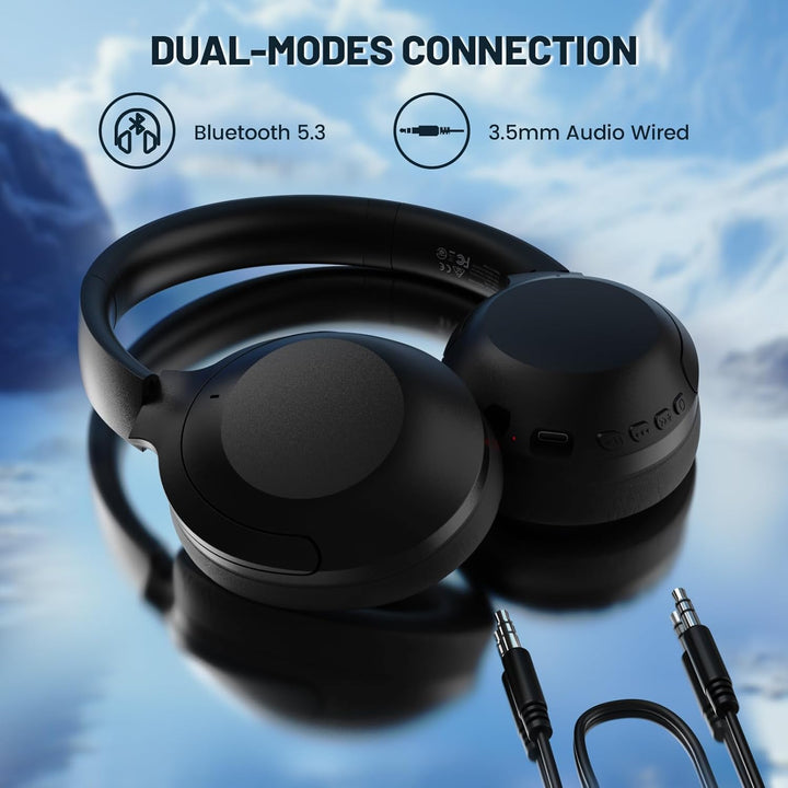 ATTACK SHARK G300 ANC Kabellose Kopfhörer, Ultraleicht Faltbare Over-Ear Kopfhörer mit Kabel/Bluetoo