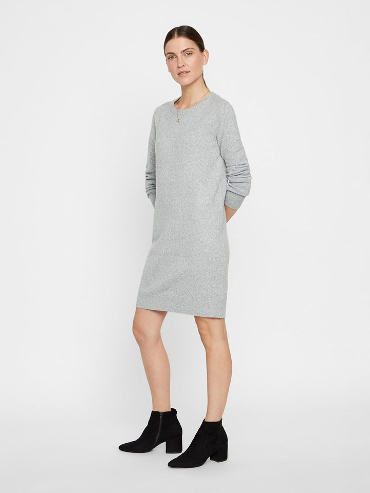 VERO MODA Damen Kleid 10215523 XS Light Grey Melange, XS Light Grey Melange