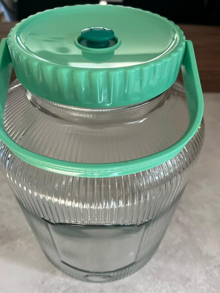 lilawelt24 8L Fermentierglas mit Gärventil |Gärgefäss ||Gärtopf |Einmachglas |Gärglas für Kefir, Sau