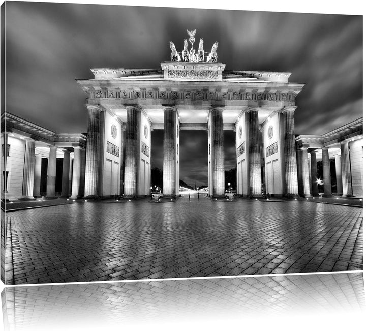 Pixxprint Brandenburger Tor als Leinwandbild/Grösse: 100x70 cm/Wandbild/Kunstdruck/fertig bespannt,