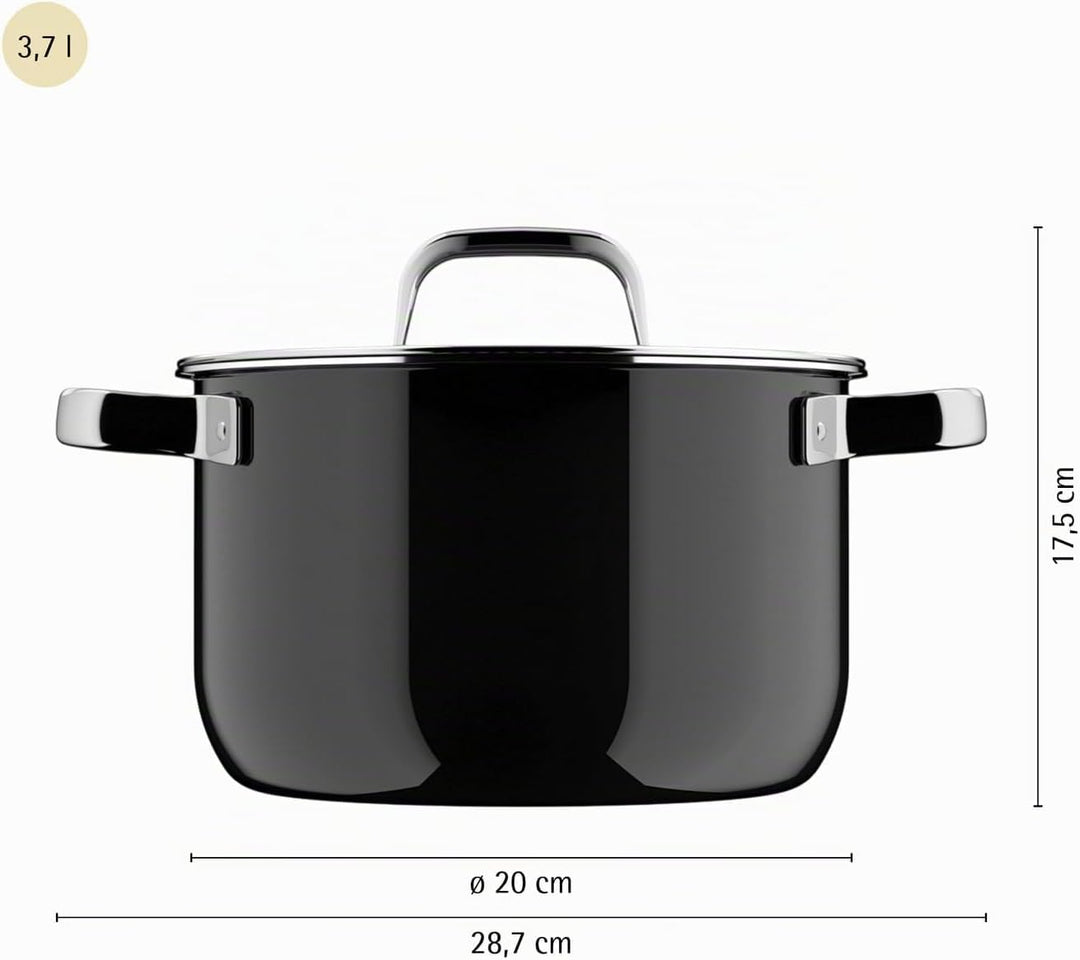 WMF Fusiontec Mineral Pro, Kochtopf mit Deckel, 20 cm, kratzfestes Material, Kochtopf Induktion, für