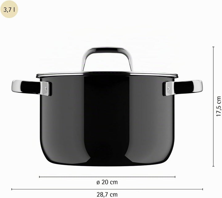 WMF Fusiontec Mineral Pro, Kochtopf mit Deckel, 20 cm, kratzfestes Material, Kochtopf Induktion, für