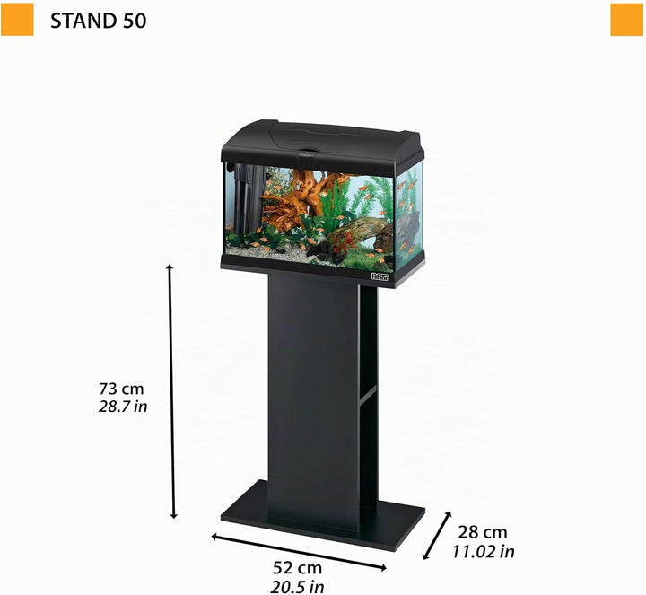 Ferplast Hydor Aquarienschrank aus Holz STAND 50/60, wasserabweisende Oberseite, schwarz
