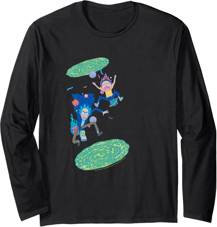 Rick and Morty Portal Jump Langarmshirt