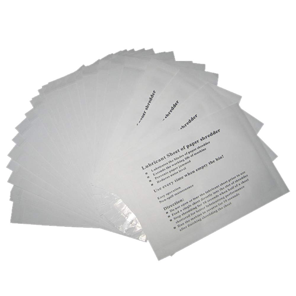 VANRA Ölpapier für Aktenvernichter,Shredder-Schmierblätter Shredder-Zubehör Ölblätter für alle Shred