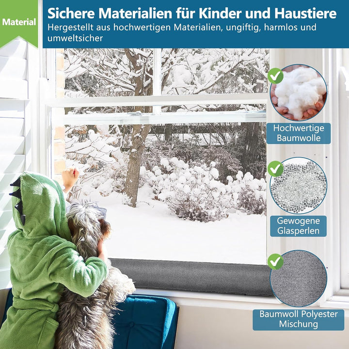 HooTown Zugluftstopper für türen, 82cm Schwerer Zugluftstopper tür Zugluftstopper Windstopper Türluf