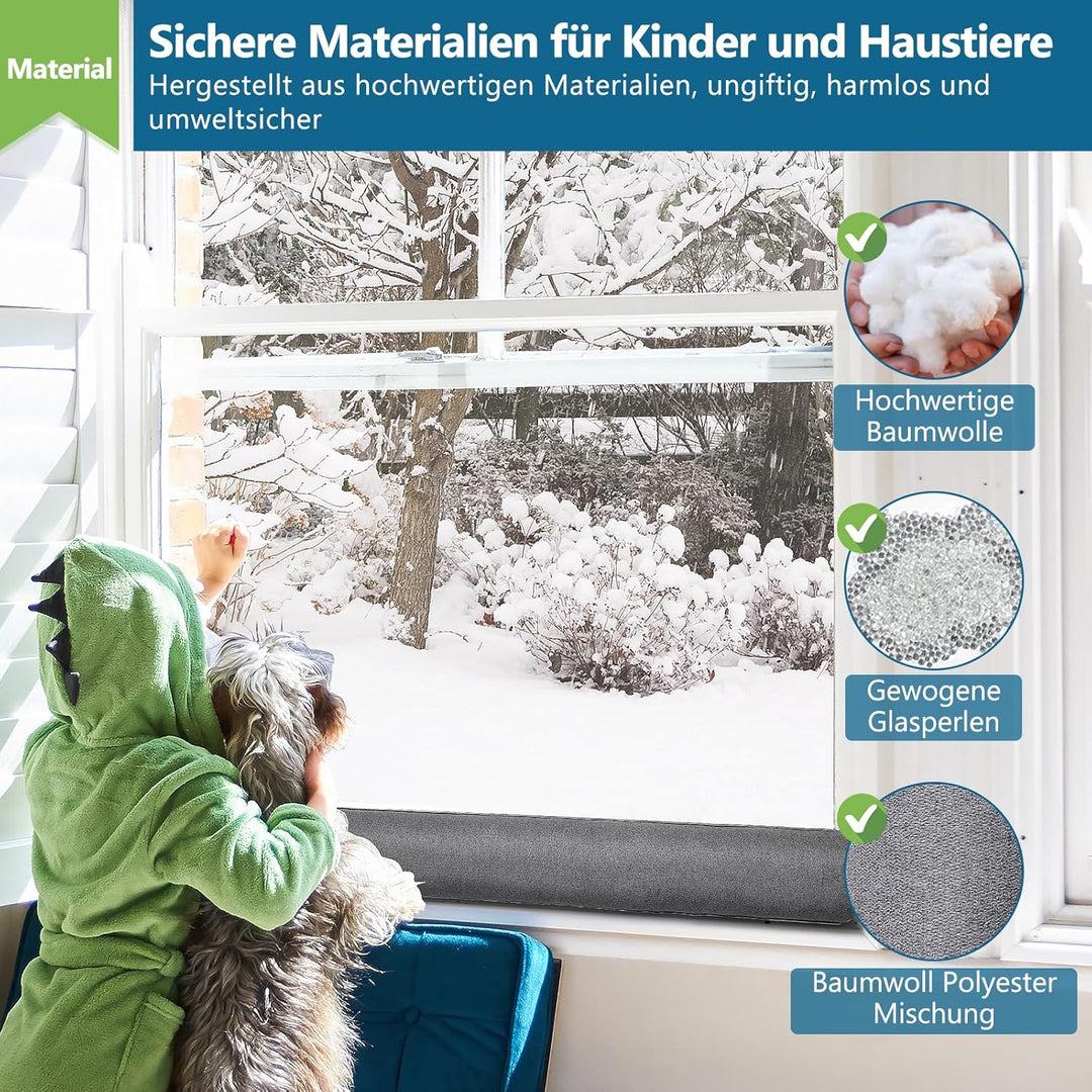 HooTown Zugluftstopper für türen, 102cm Schwerer Zugluftstopper tür Zugluftstopper Windstopper Türlu