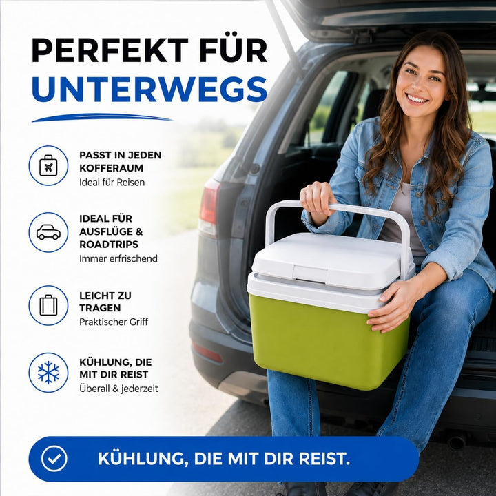 Premium Kühlbox 15L mit mobilem Kühlakku & Kühlelement – Maximale Kühlleistung & Lange Frische - Küh