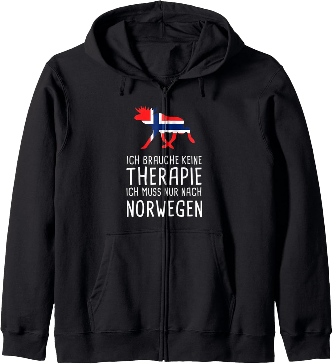 Ich Brauche Keine Therapie Ich Muss Nur Nach Norwegen Kapuzenjacke