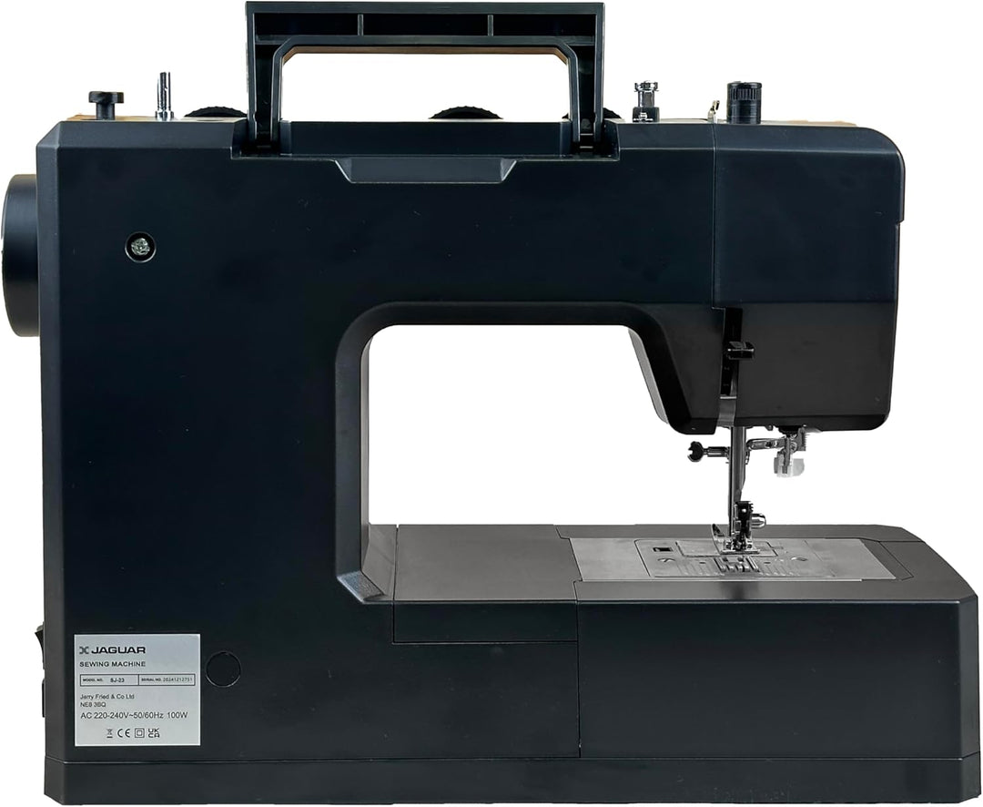 Jaguar SJ-34E Robuste Nähmaschine für dicke Stoffe | 34 Stiche | Elektronik | Erweiterungstisch | Au