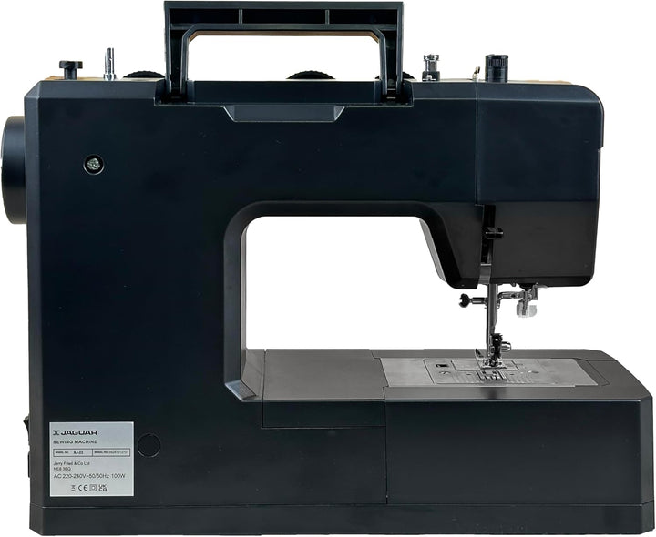 Jaguar SJ-34E Robuste Nähmaschine für dicke Stoffe | 34 Stiche | Elektronik | Erweiterungstisch | Au