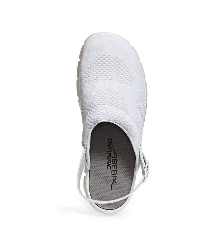 Abeba Clog 7329 - Dynamic gestricktes Textil weiss 35 EU, 35 EU