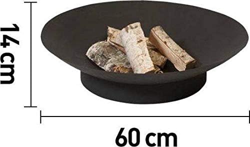 Rund Metall Feuerschale 60 cm schwarz