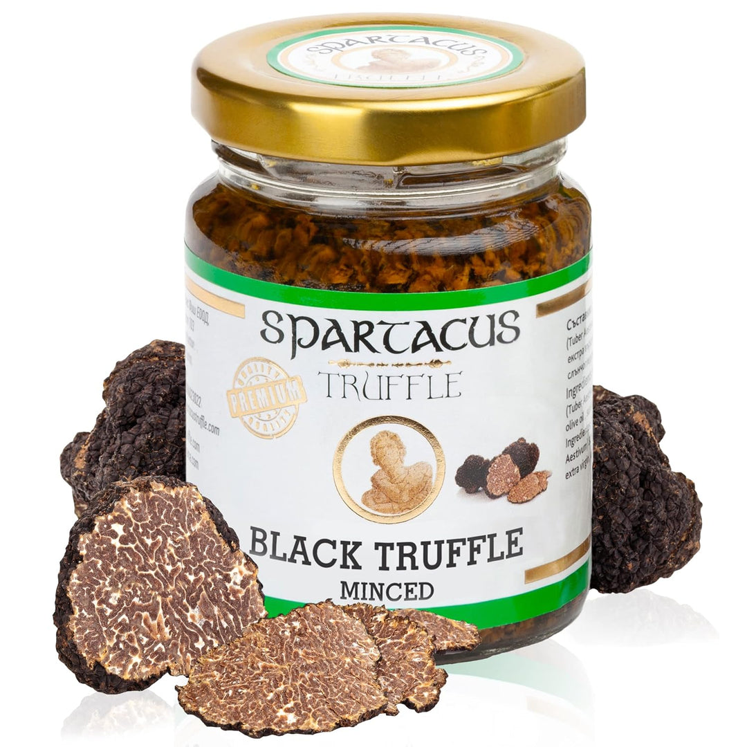 Gehackte schwarze Trüffel 90g – Konservierte Trüffel in nativem Olivenöl extra – Feine Gourmet Delik