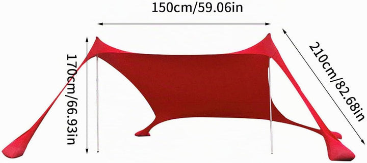 Beach Strandzelt, Strand Sonnenschirm UV Schutz, Sonnendach Sonnensegel für Strand Campingausflüge,