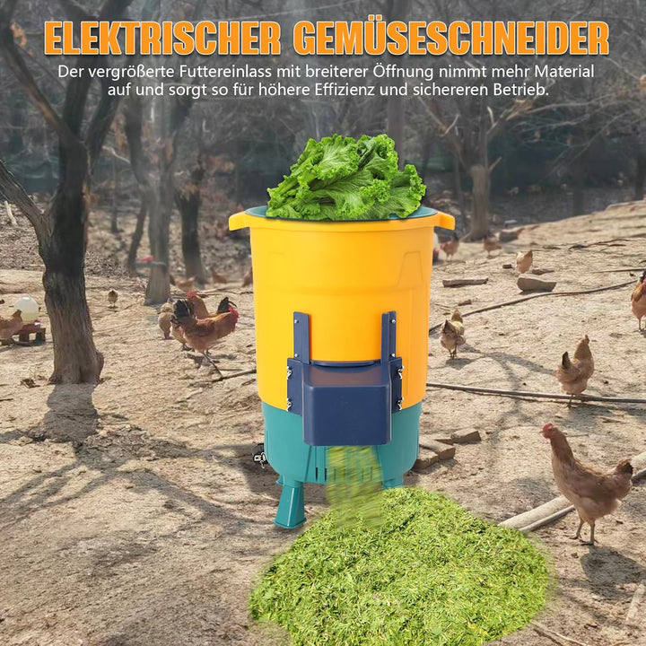 550W Elektrischer Gemüseschneider Futterhäcksler Futterverarbeitungsmaschine, Grünfutter, Grashalme,