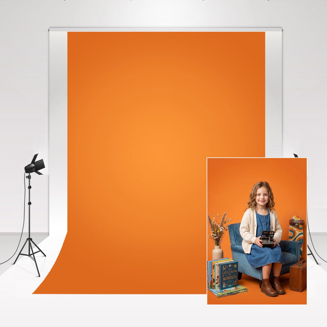 Kate Hintergründe Fotografie Orange Fotohintergrund Mikrofaser Porträt Fotografie 2x3m Leuchtend ora