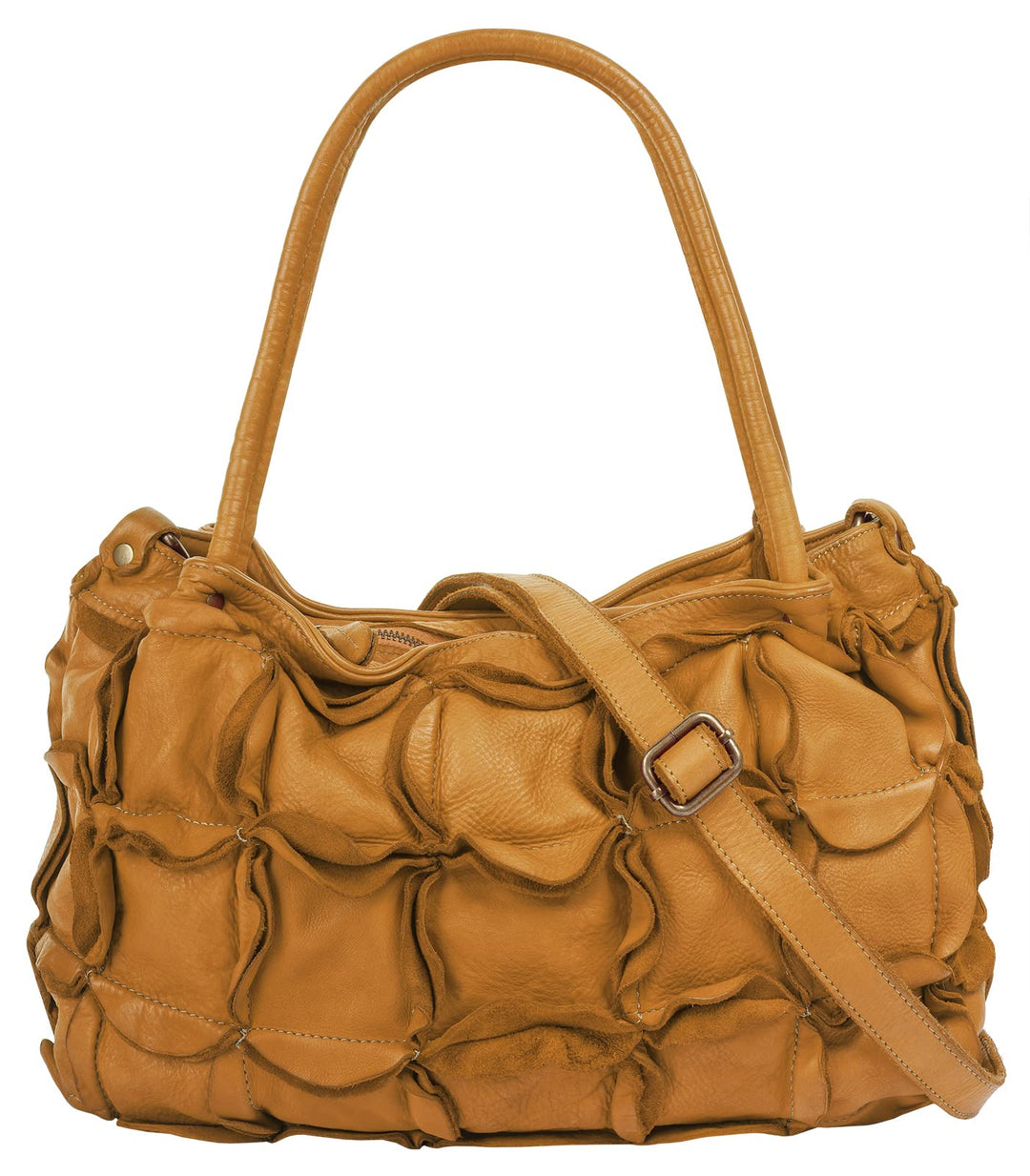 Samantha Look Shopper Echt Leder Damen | Made in Italy, Geräumige Vintage Schultertasche mit Reissve
