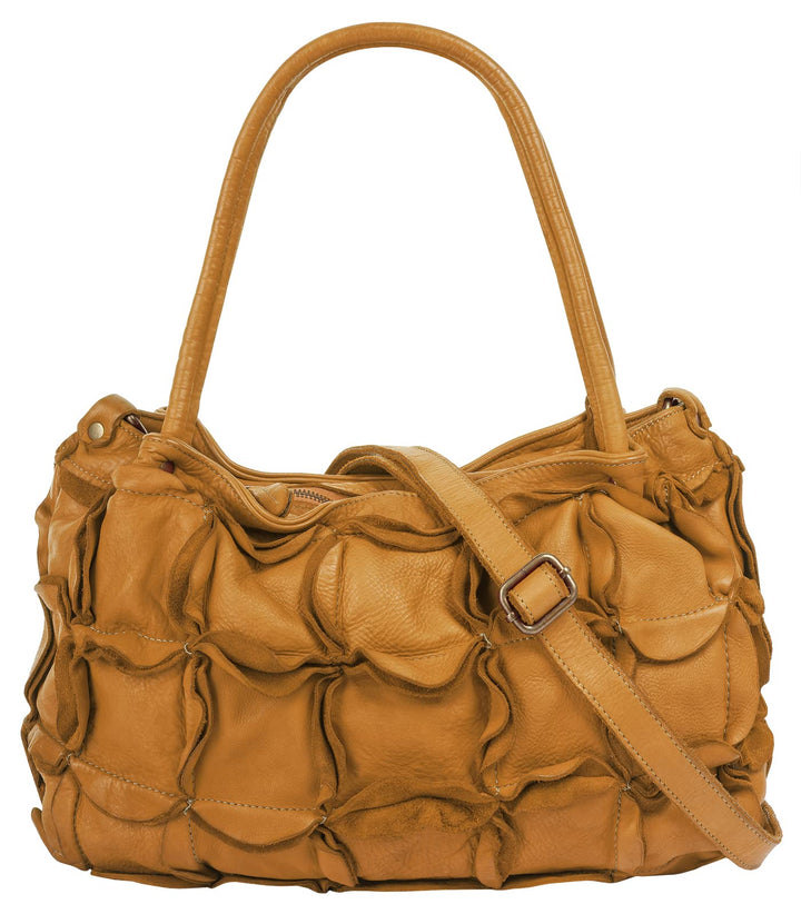 Samantha Look Shopper Echt Leder Damen | Made in Italy, Geräumige Vintage Schultertasche mit Reissve