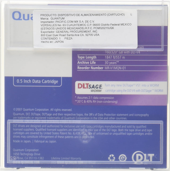 Quantum Data Cartridge DLTVS1 Media