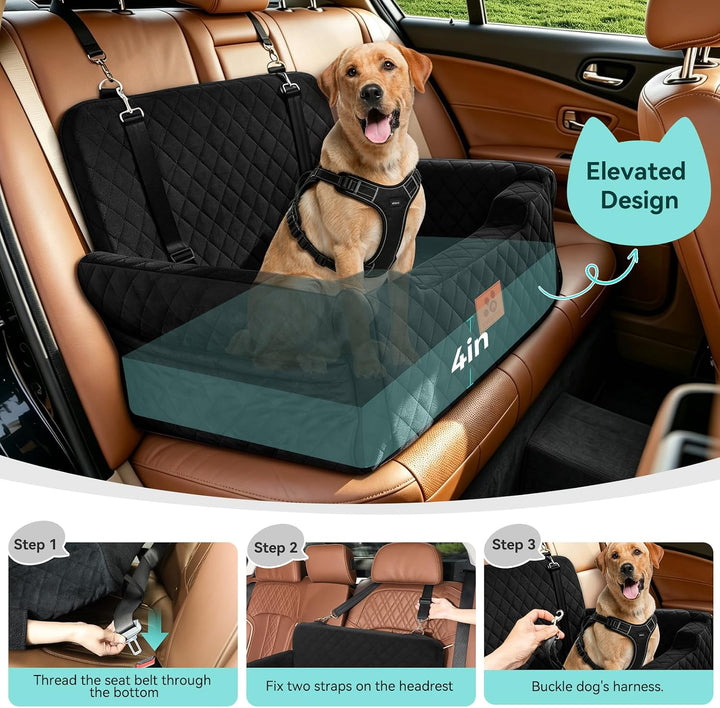 GL GLENSLAVE Hundesitz für Auto für grosse und mittlere Hunde bis 25 kg – Aus weichem Stoff, Autohun