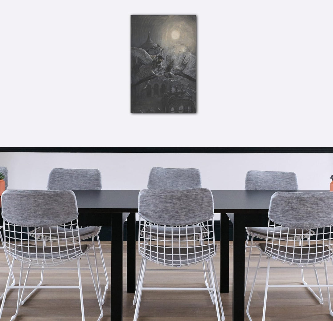 Printed Paintings Leinwand (70x100cm): Anonym, Britisch, 19. Jahrhundert - Engel geisselt eine Har 7