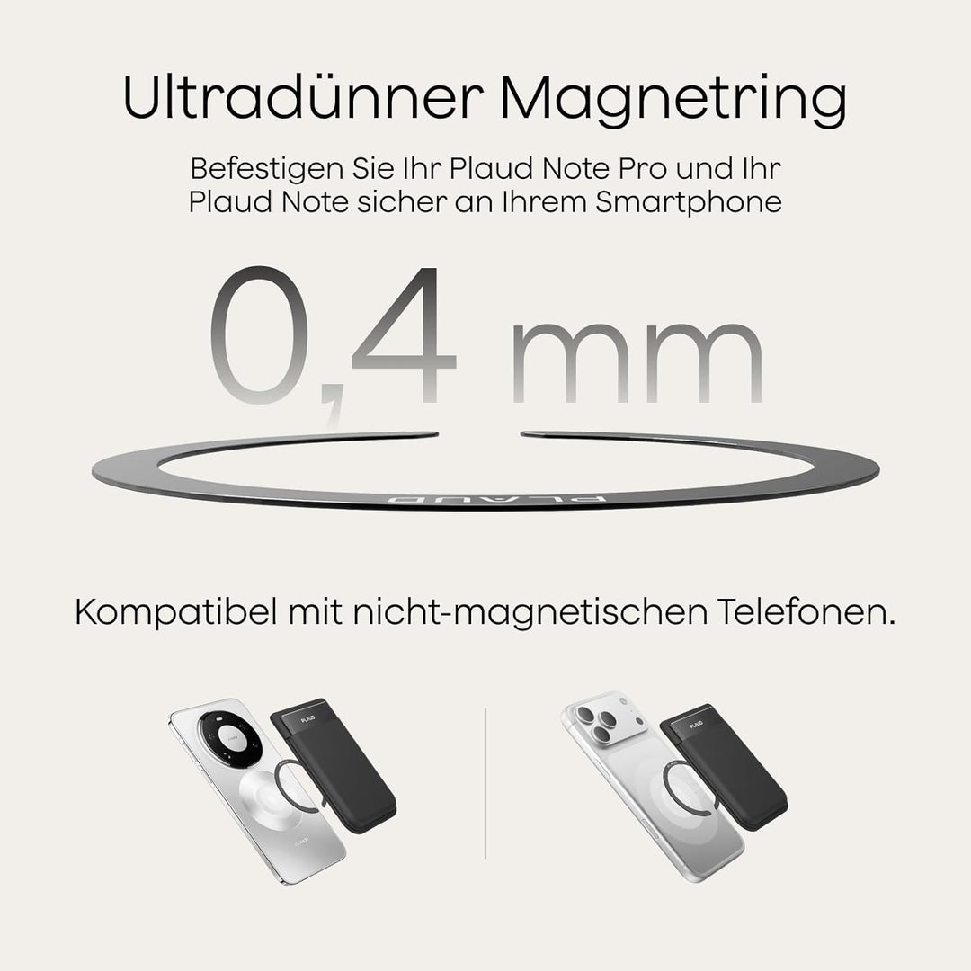 Zubehör-Set für Plaud Note Pro und Plaud Note KI Digitales Diktiergerät, einschliesslich eines 60 cm