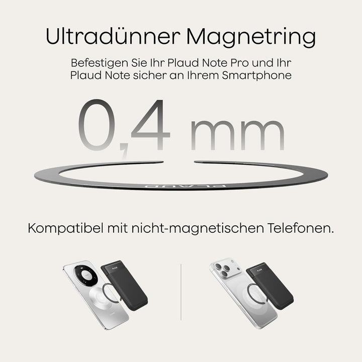 Zubehör-Set für Plaud Note Pro und Plaud Note KI Digitales Diktiergerät, einschliesslich eines 60 cm