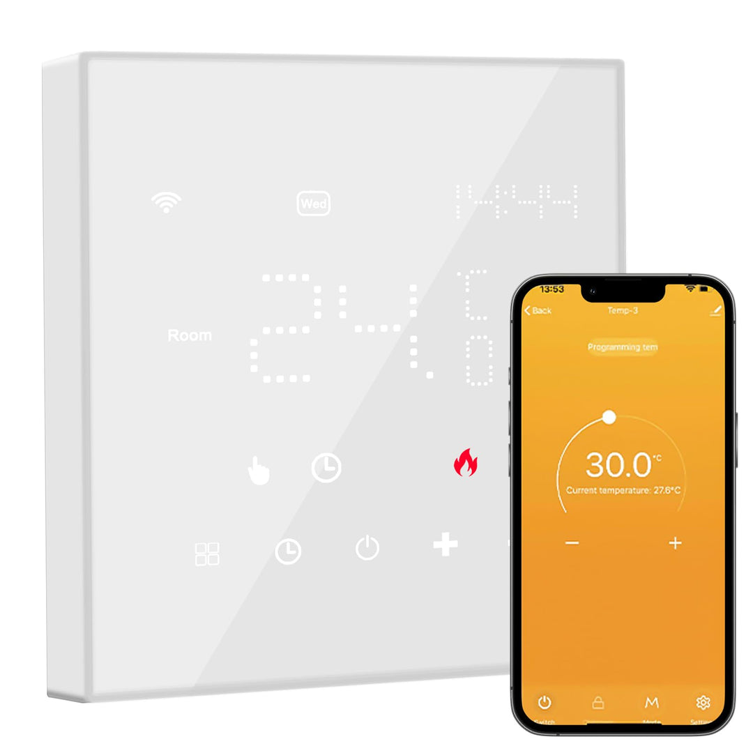 WiFi Smart Thermostat für Wasser Fussbodenheizung & Gasboiler, Programmierbar Raumthermostat Smart D
