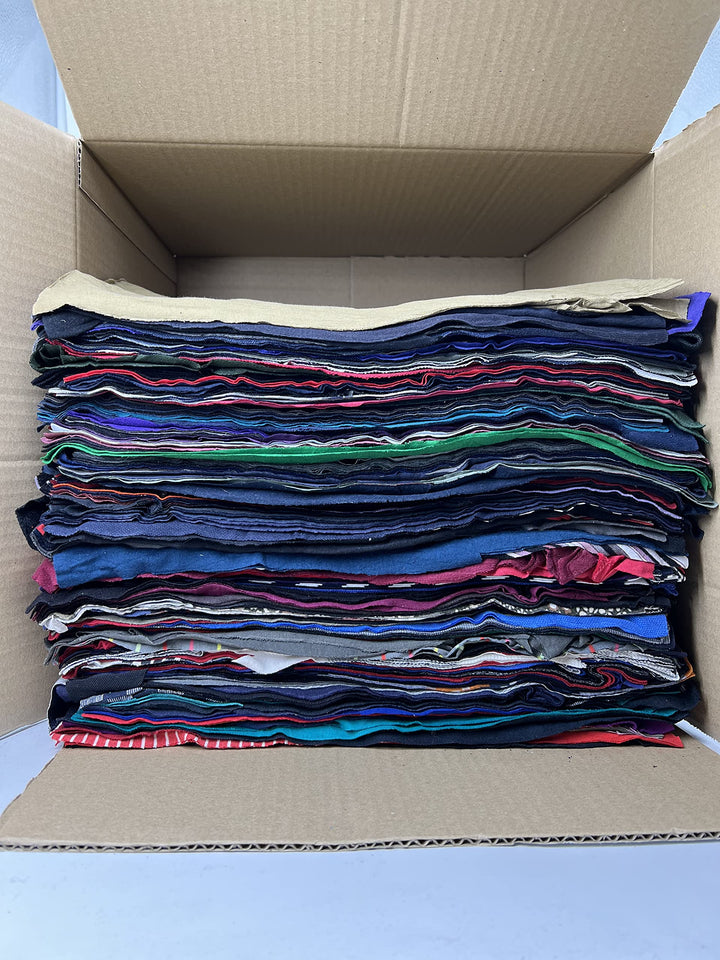 gestanzte Baumwollputzlappen im 10 kg Karton, 38 x 38cm (Trikot bunt), Trikot Bunt