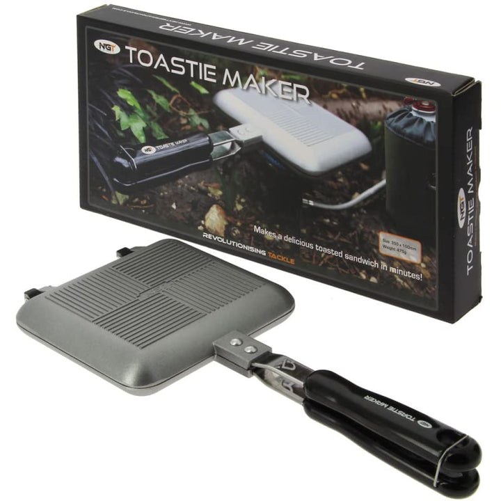 NGT Gun Metall Toastie Maker Bankside Toaster, Karpfenangeln, Kochen, Camping, Würstchen, Frühstück