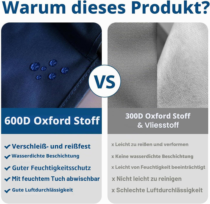 2 Stück Gross Aufbewahrungstasche für Bettwäsche, Faltbare Unterbettkommoden mit Griffe, Oxford Robu