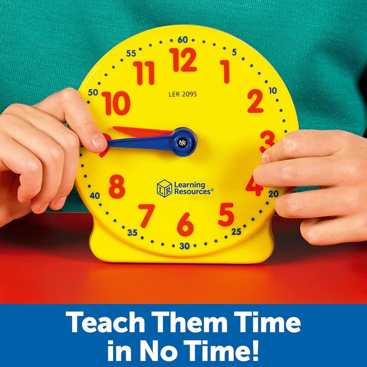 Learning Resources Big Time Lernuhr – Lernspielzeug zum Uhrzeit Lernen für Kinder ab 5 Jahren – 12-S