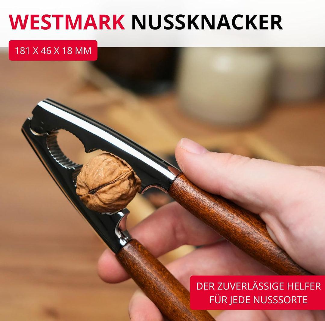 Westmark Nussknacker Estetico – mit Holzgriffen, Made in Germany, Estetico