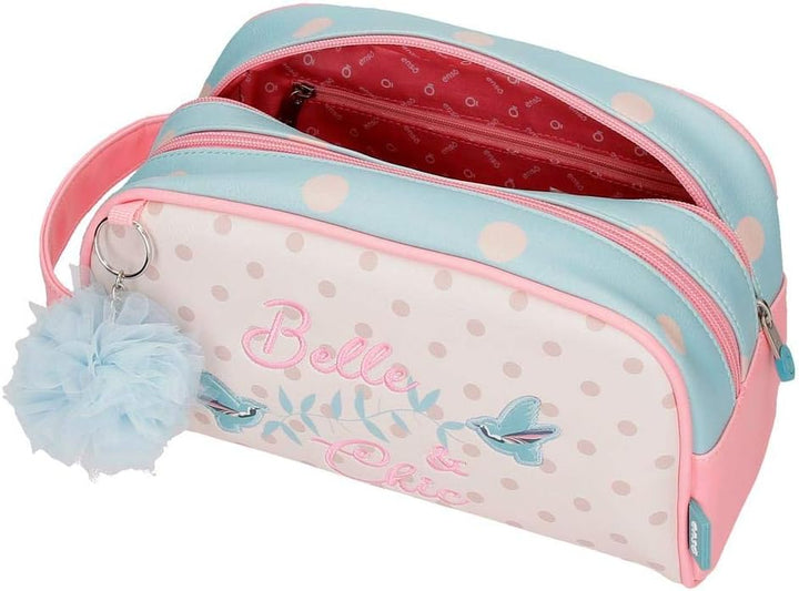 Enso Belle and Chic Anpassungsfähiger Vanity Case mit zwei Fächern Mehrfarbig 26x16x11 cms PVC Toile