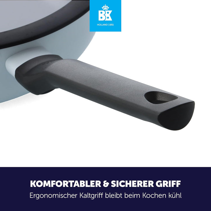 BK Enjoy Keramik-Wokpfanne mit Deckel Ø 28 cm/4,2 l, PFAS-frei, Induktionsgeeignet, Ofenfest bis 160