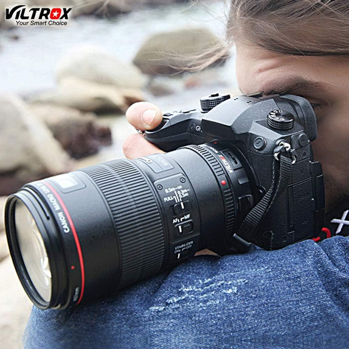 VILTROX EF-M1 Autofokus AF Objektiv Adapter Konverter mit Blendeneinstellung für Canon EF EF EF-S Ob