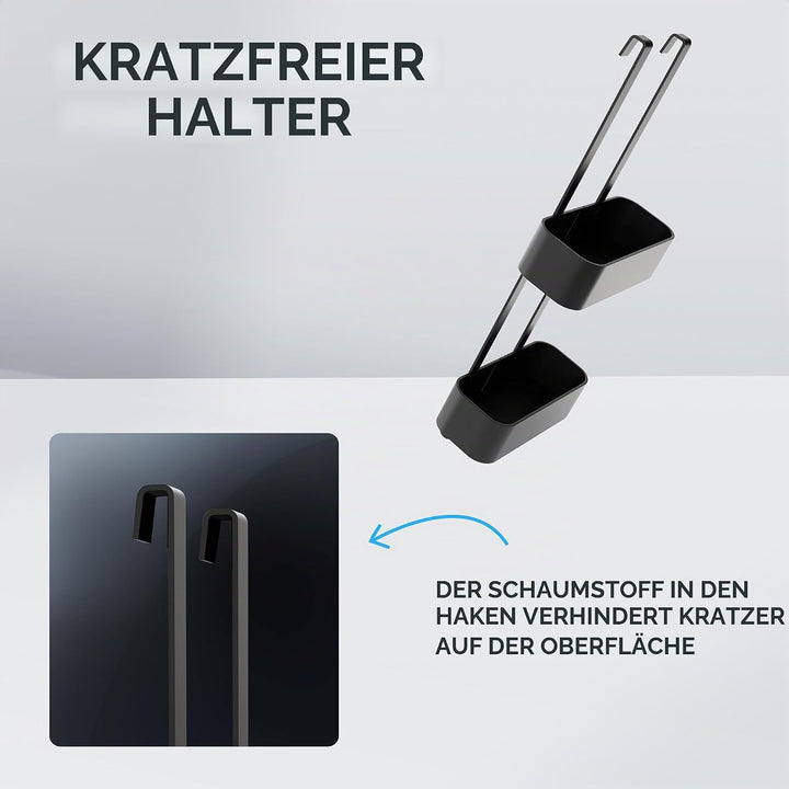 ovimar Duschablage Bleikoya in schwarz als Badezimmer Organizer ohne Bohren | 2 stöckiger Duschkorb