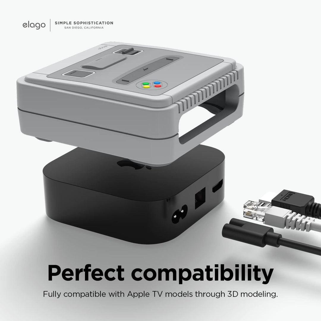 elago T4 Case Hülle Kompatibel mit Apple TV 4K 3. Generation (2022) - Mit IR Sensor Ausschnitt und L