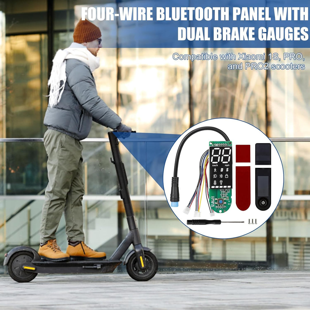 Elektroroller Dashboard für Xiaomi 1S/Pro/Pro 2, E-Scooter Armaturenbrett mit Abdeckung, Klare Daten