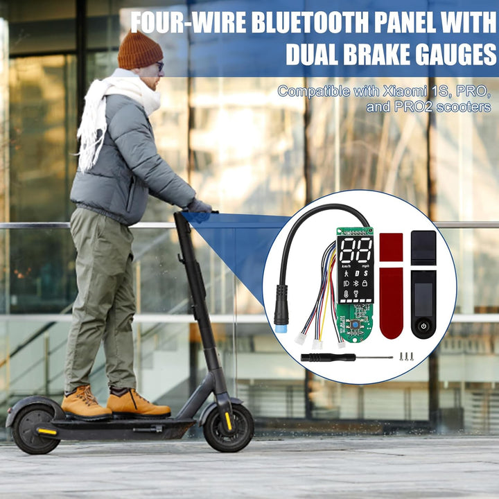Elektroroller Dashboard für Xiaomi 1S/Pro/Pro 2, E-Scooter Armaturenbrett mit Abdeckung, Klare Daten