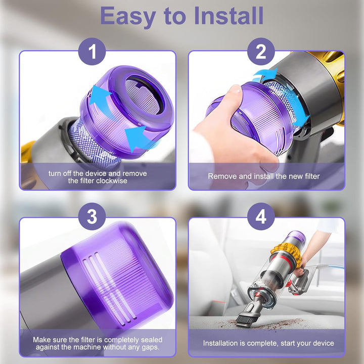 V11 Filter für Dyson, 3 Stück Ersatzfilter für Dyson V15 Detect, Ersatz Filter für Dyson V11 V15 SV1