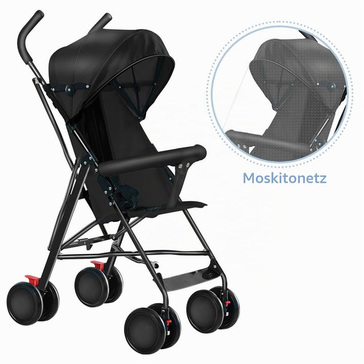 Kinderwagen für Babys, Komfort, kompakter Gehstock, 0 – 36 kg, Reisekinderwagen mit Baumwolle und Mo