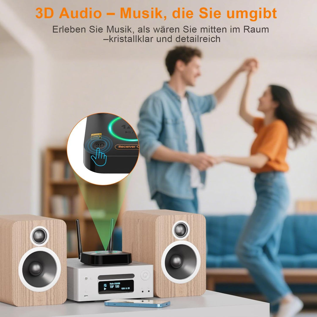 B06Ultra Bluetooth 5.2 Empfänger für LDAC Hi-Res Audio, HiFi Bluetooth Audio Adapter mit Audiophile