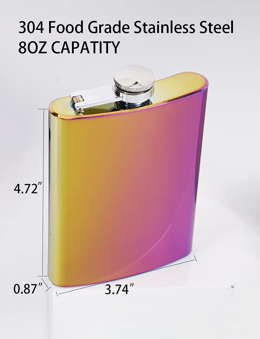 Personalisierter Flachmann für Frauen, 227 ml, Edelstahl, graviert, für Brautjungfer, individuelle F