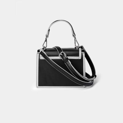 NYZE Damen Tote - 100% Vegane Schultertasche Black / Silver, Black / Silver