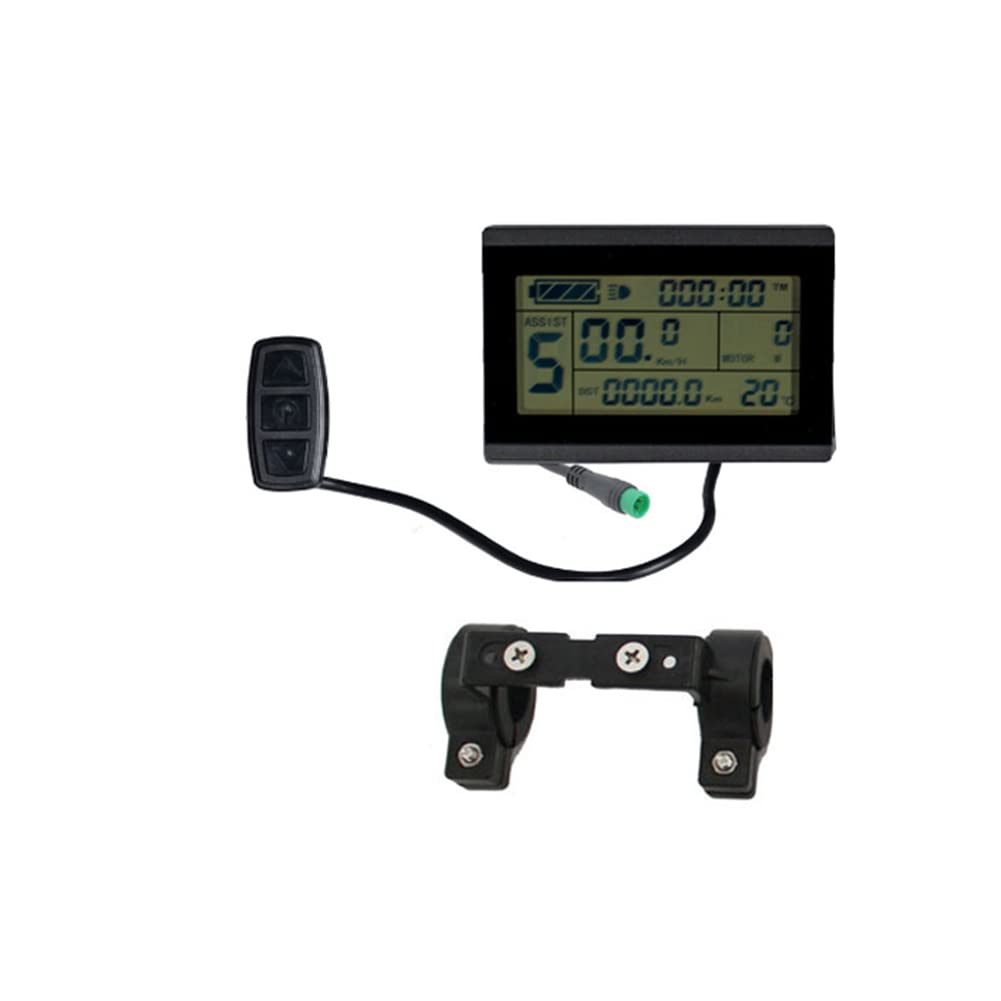 SPORTARC Elektrischer Geschwindigkeitsmesser E-Bike KT-LCD3U LCD Display Meter mit USB Buchse 24/36/