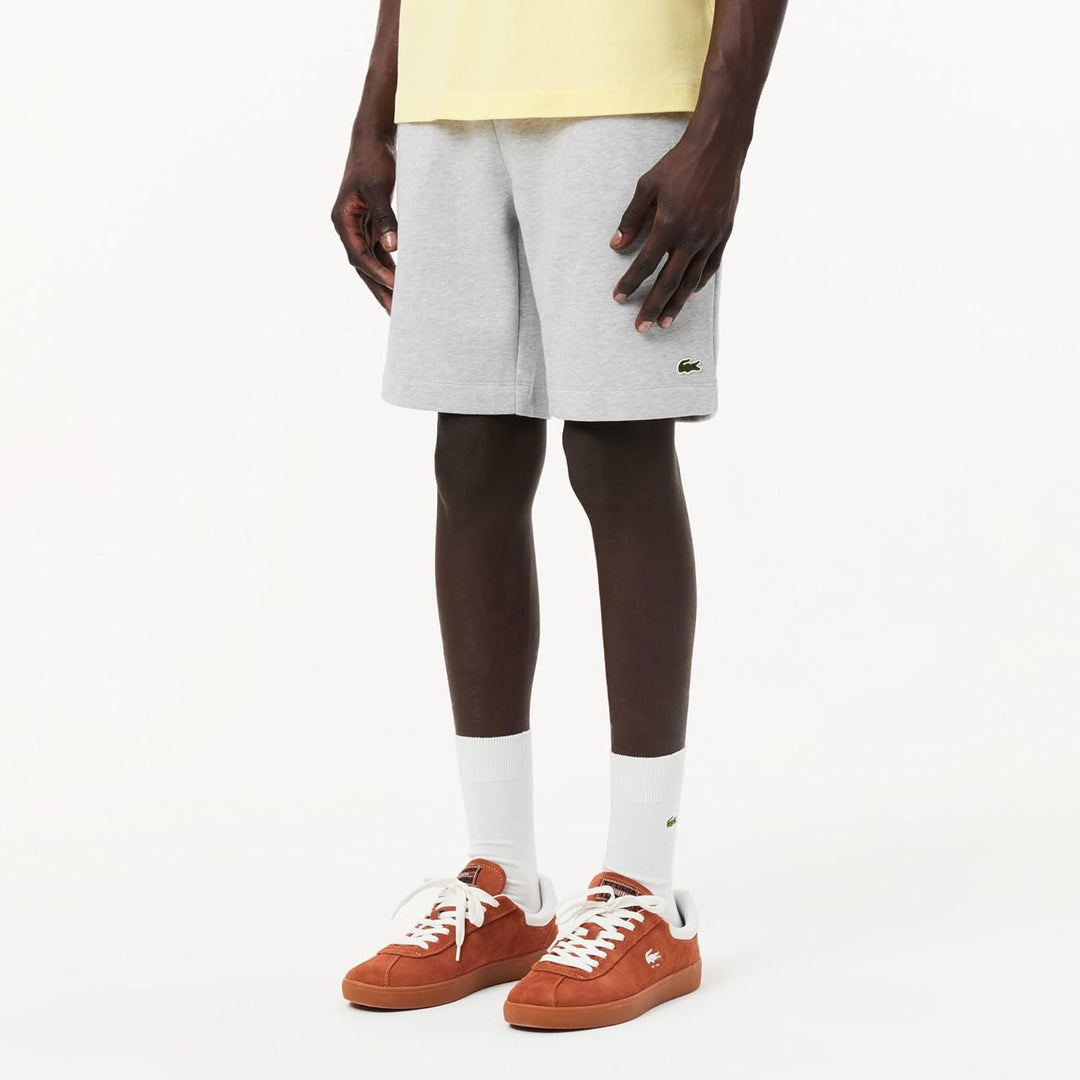 Lacoste Herren Kurze Trainingshose GH6961, Männer Sportshorts,Freizeithose L Grau, L Grau